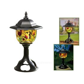 Napelemes kerti asztali Tiffany lámpa MM9619-Solar
