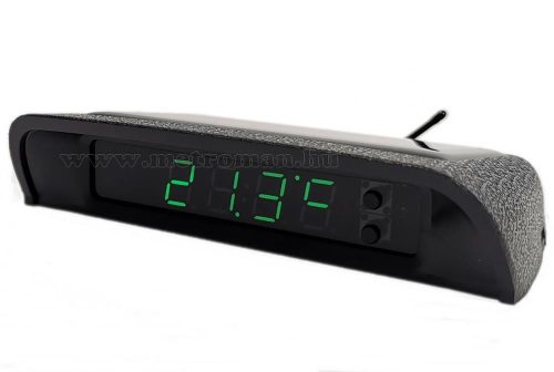 Autós napelemes digitális hőmérő és óra MM966201A-Solar