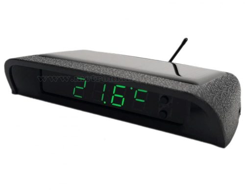 Autós napelemes digitális hőmérő és óra MM966201A-Solar