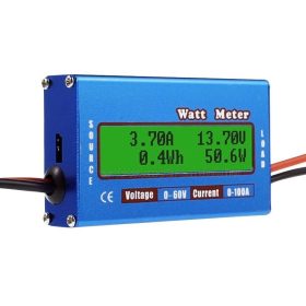   Áram teljesítmény és fogyasztás mérő műszer DC 8-60 Volt 50 Amper MM9694-50A