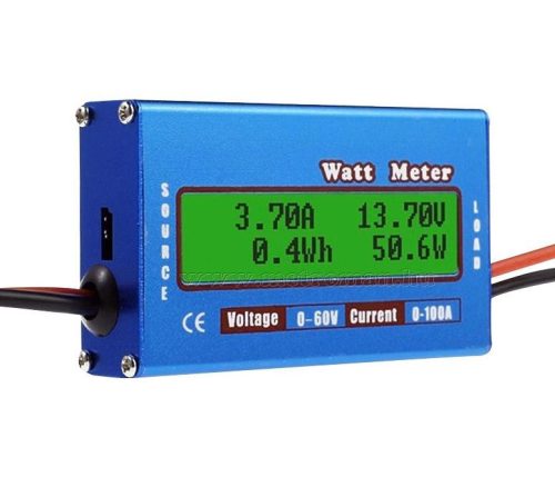 Áram teljesítmény és fogyasztás mérő műszer DC 8-60 Volt 50 Amper MM9694-50A