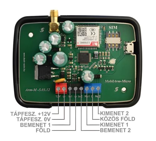 Mini GSM hívó és riasztó modul, MobilArm-Micro