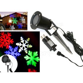   Kültéri színes LED fény projektor, kerti hangulat világítás MA1008 Hópehely