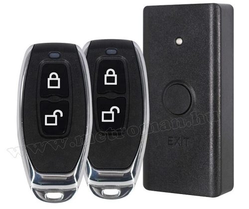 Vezeték nélküli Kódos Kártyás és Ujjlenyomat olvasós beléptető szett mágneszárral, távirányítóval MMA95W-RFID