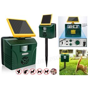   Ultrahangos, napelemes Multi Frekvenciás kisállat riasztó Mlogic MB040 Solar Pro