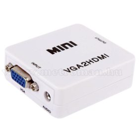   VGA-HDMI átalakító Konverter, PC - TV összekötésére, Full HD, Mlogic MD36