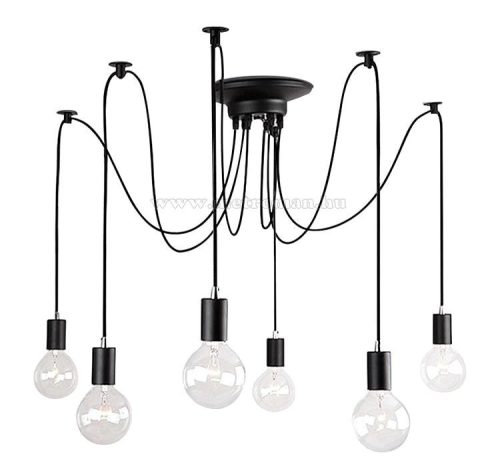 Mennyezeti függeszték pók lámpa 6xE27 MD74