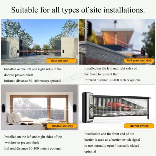 Infrasorompó, két sugaras, kültéri-beltéri, 100/200 méter, Mlogic ABT-100