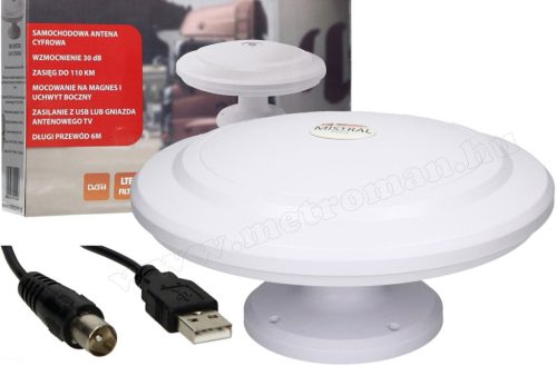 Autó, lakókocsi, lakóautó és kemping DVB-T TV antenna Mistral ANT04
