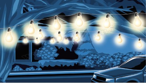 Körte izzó formájú, elemes LED fényfüzér ML 10 GLOBE