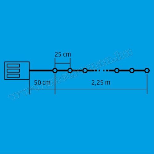 Körte izzó formájú, elemes LED fényfüzér ML 10 GLOBE