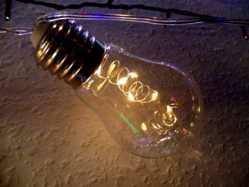 Körte izzó formájú, elemes LED fényfüzér ML 10 GLOBE