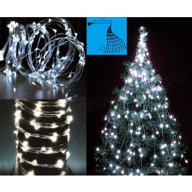   Karácsonyi kültéri LED égősor, 10 ágú csokor Fényfüzér,  ML 250/WH Hideg Fehér