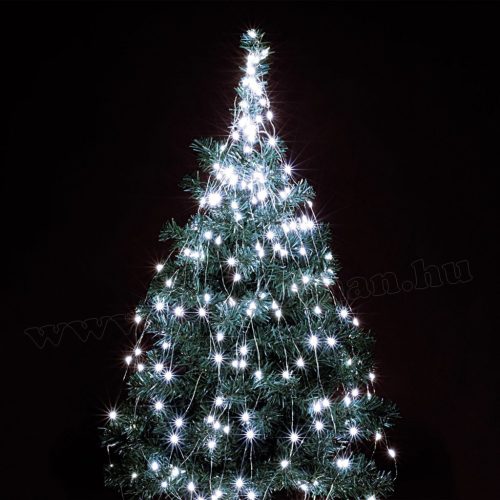 Karácsonyi kültéri LED égősor, 10 ágú csokor Fényfüzér,  ML 250/WH Hideg Fehér