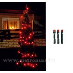   Karácsonyi, elemes LED égősor, Fényfüzér, MLC88-/RD Piros