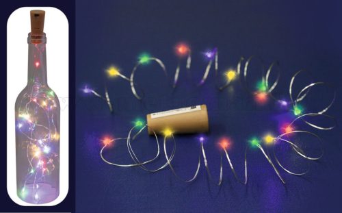 Micro LED-es elemes fényfüzér színes MLD 20/M