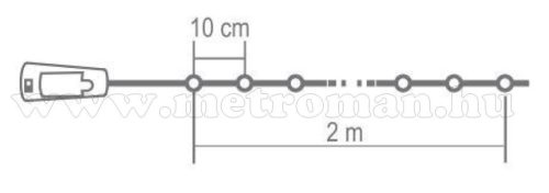 Micro LED-es elemes fényfüzér színes MLD 20/M