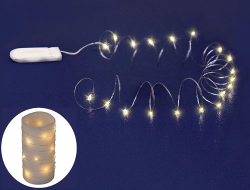 Micro LED-es elemes fényfüzér melegfehér MLF 20/WW