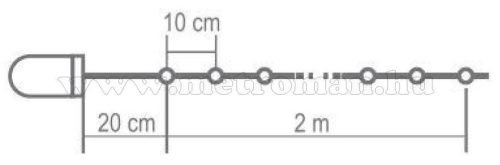 Micro LED-es elemes fényfüzér melegfehér MLF 20/WW