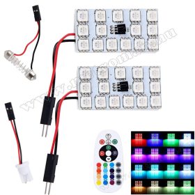   Autós RGB színváltós LED panel távirányítóval MM-20078 RGB