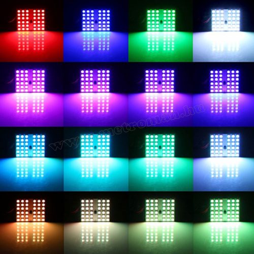 Autós RGB színváltós LED panel távirányítóval MM-20078 RGB