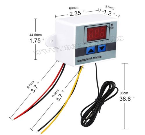 230 Voltos hőmérséklet kapcsoló -50 - +110 Cfok MM3001-230V