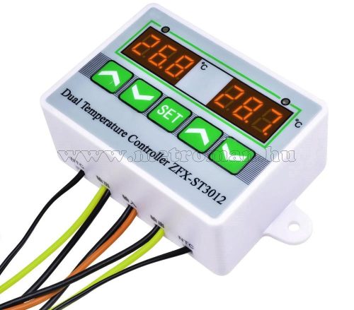 Dupla hőmérős 2 kimenetes 230 Voltos hőmérséklet kapcsoló -50 - +110 Cfok MM3012-230V