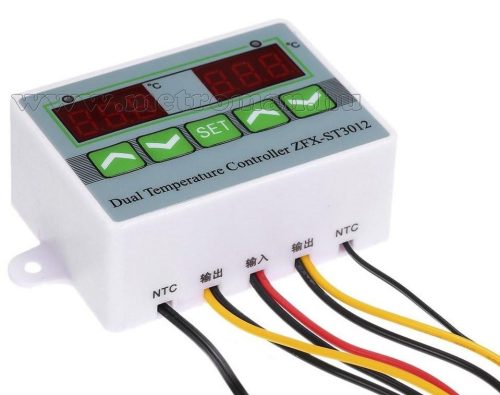 Dupla hőmérős 2 kimenetes 230 Voltos hőmérséklet kapcsoló -50 - +110 Cfok MM3012-230V