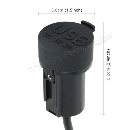Motorkerékpár USB töltő aljzat vízálló MM3877