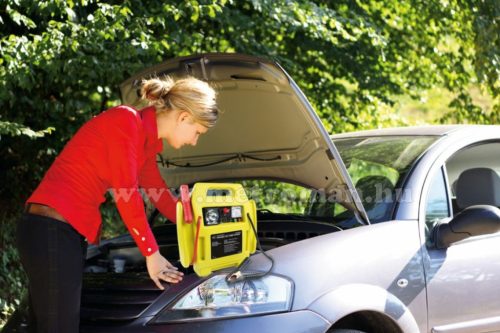 Hordozható gyorsindító, Bikázó beépített akkuval és autós kompresszorral M591