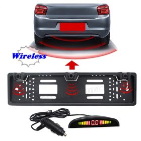   Vezeték nélküli tolatóradar rendszámtábla keretben LED kijelzővel Mlogic MM7148W