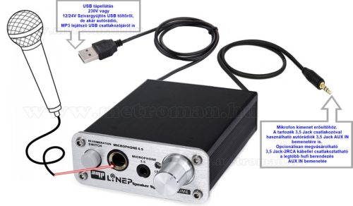 Busz kihangosító, idegenvezető kihangosító szett MM907PRM205