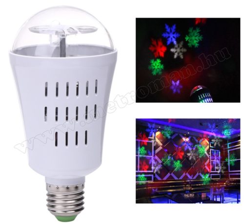 Színes hópehely mintás Projektoros LED égő MPRL1-E27