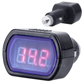   Autós, szivargyújtós feszültségmérő műszer,  Mlogic MM2213