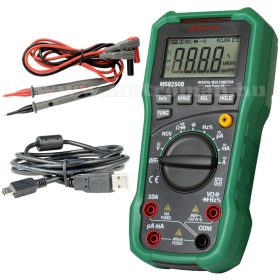   Professzionális digitális multiméter, PC-hez csatlakoztatható, MS8250B USB