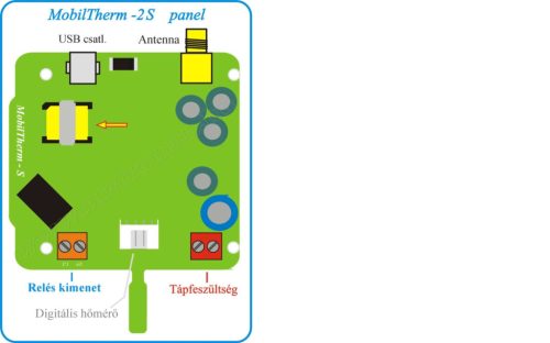 GSM hőmérő, hőmérséklet riasztó és fűtés távirányító MobilTherm-2S