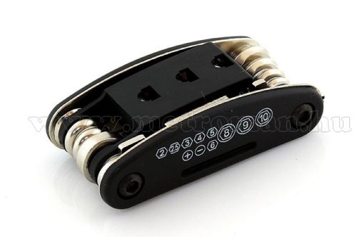 Zseb imbuszkulcs, csavarhúzó és kerékpár szerszámkészlet MW18A