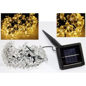   Napelemes kültéri fényfüzér, LED-es kerti fényfüzér és hangulat világítás NLEDCSP Meleg Fehér Cseresznyefa Virág