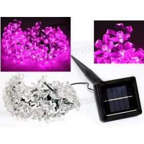   Napelemes kültéri fényfüzér, LED-es kerti fényfüzér és hangulat világítás  NLEDCSP Pink Cseresznyefa Virág