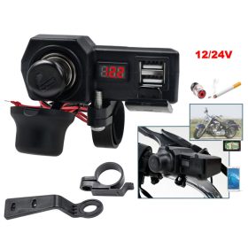   Vízálló motoros USB töltő Feszültségmérő és szivargyújtó MOTA3604B