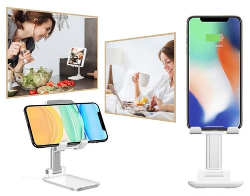 Összecsukható asztali telefontartó, tablet tartó állvány MP24WH