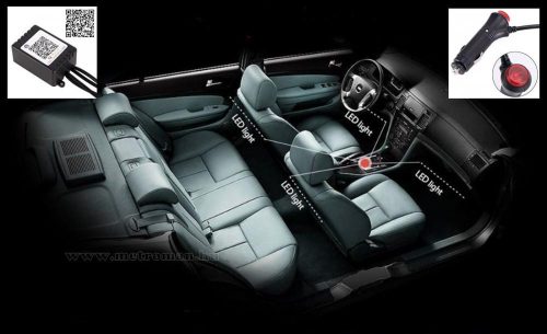 iOS Android vezérlésű Autós RGB LED belső világítás MP3750