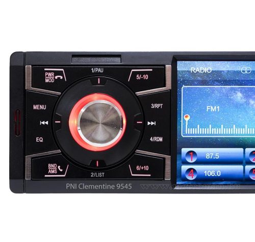 Bluetooth multimédiás autórádió fejegység 4"-os LCD monitorral Clementine MP5-9545BT LCD