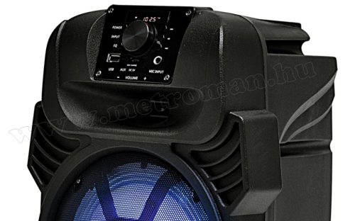 Hordozható party hangszóró USB MP3 Bluetooth Multimédia hangfal FM rádióval és Karaoke funkcióval PAR 20BT