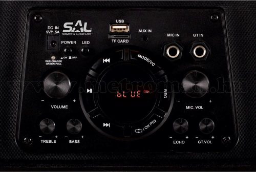 Hordozható MP3 USB/microSD Bluetooth multimédia hangfal karaoke funkcióval PAR219BT