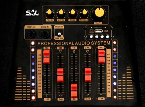 Aktív hangfal karaoke szett, USB/SD MP3 Bluetooth hangszóró vezeték nélküli mikrofonnal PAX25BT SZETT