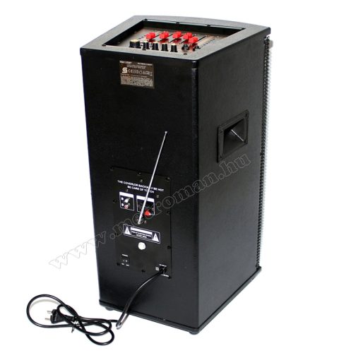 Aktív hangfal karaoke szett, USB/SD MP3 Bluetooth hangszóró vezeték nélküli mikrofonnal PAX25BT SZETT