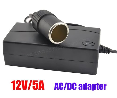 Adapter Hálózati tápegység szivargyújtó aljzattal 230/12V 5 Amper MPT12-A