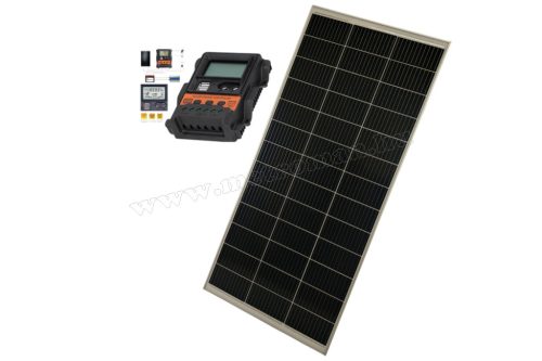 12V 220 Watt napelemes töltő szett töltésvezérlővel MPVMONO220W-1688-PWM MonoSolar