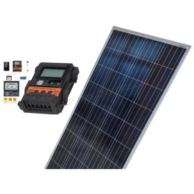   12V 150 Watt napelemes töltő szett töltésvezérlővel Poly Solar MPVPOLY150W-1688-PWM
